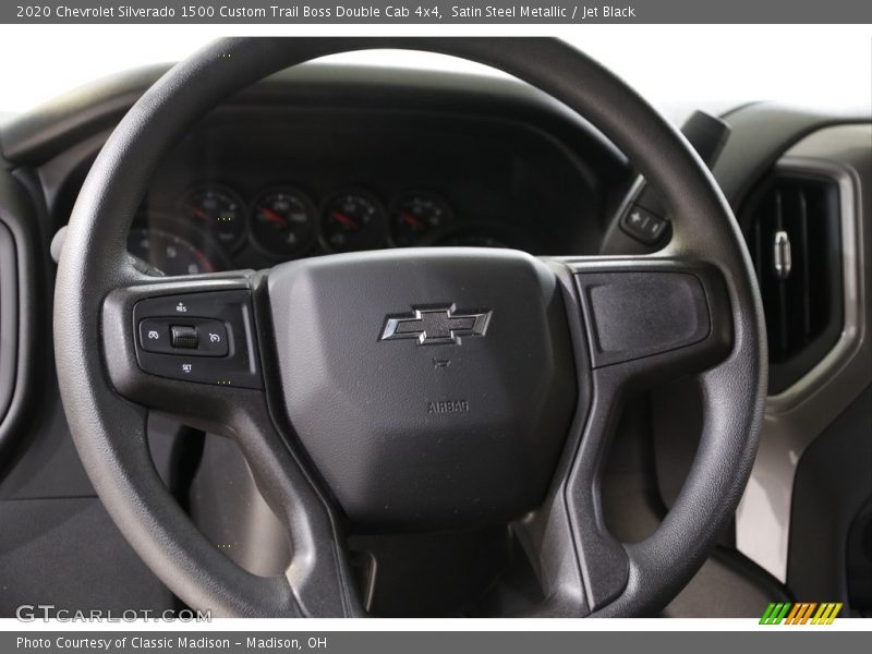 Satin Steel Metallic / Jet Black 2020 Chevrolet Silverado 1500 Custom Trail Boss Double Cab 4x4