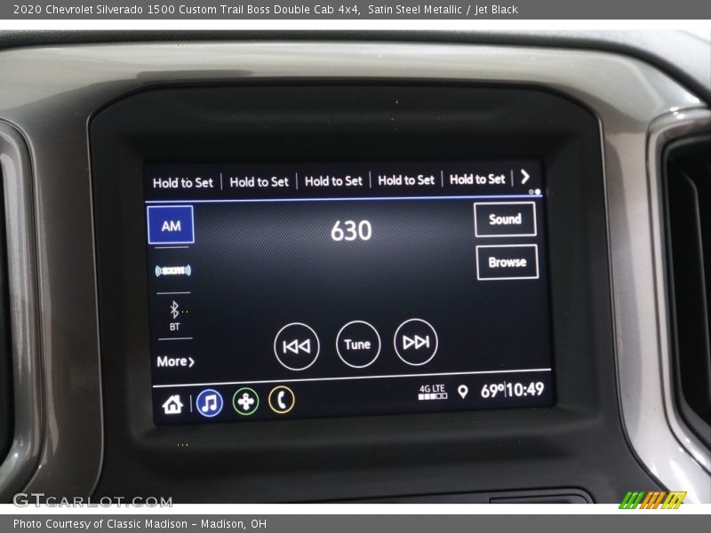 Satin Steel Metallic / Jet Black 2020 Chevrolet Silverado 1500 Custom Trail Boss Double Cab 4x4