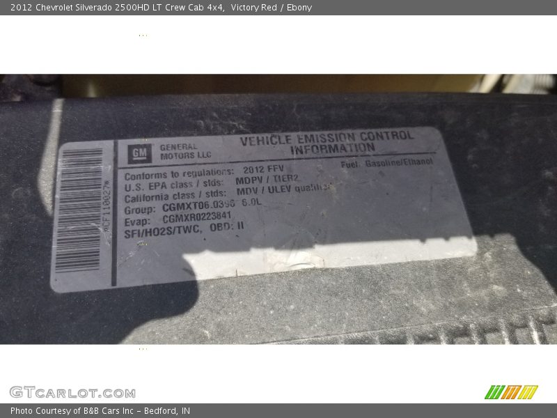 Victory Red / Ebony 2012 Chevrolet Silverado 2500HD LT Crew Cab 4x4