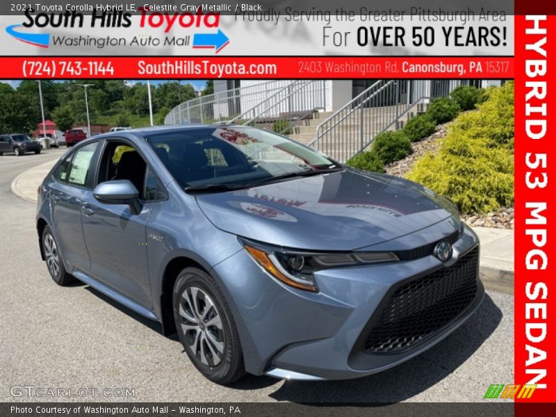 Celestite Gray Metallic / Black 2021 Toyota Corolla Hybrid LE