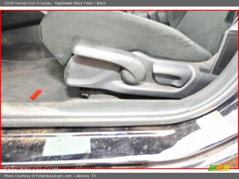 Nighthawk Black Pearl / Black 2008 Honda Civic Si Sedan