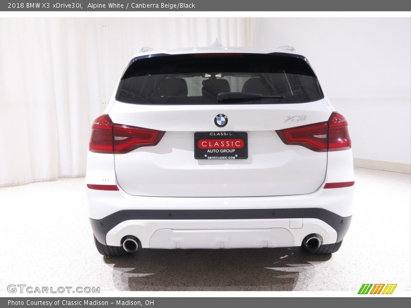 Alpine White / Canberra Beige/Black 2018 BMW X3 xDrive30i