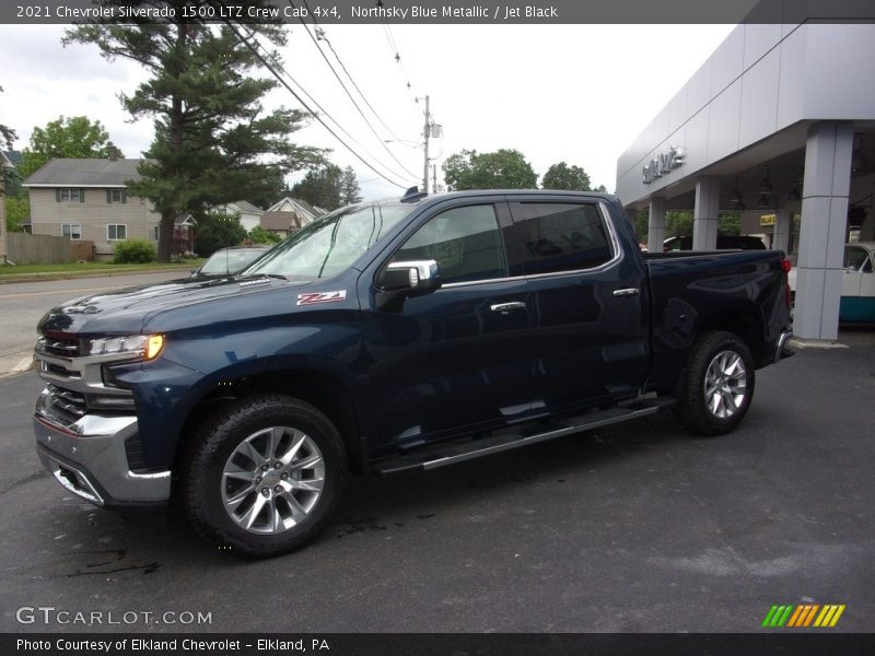 Northsky Blue Metallic / Jet Black 2021 Chevrolet Silverado 1500 LTZ Crew Cab 4x4