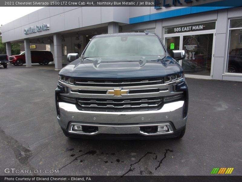 Northsky Blue Metallic / Jet Black 2021 Chevrolet Silverado 1500 LTZ Crew Cab 4x4
