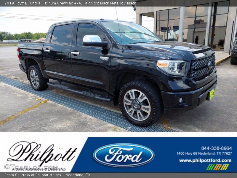 Midnight Black Metallic / Black 2019 Toyota Tundra Platinum CrewMax 4x4