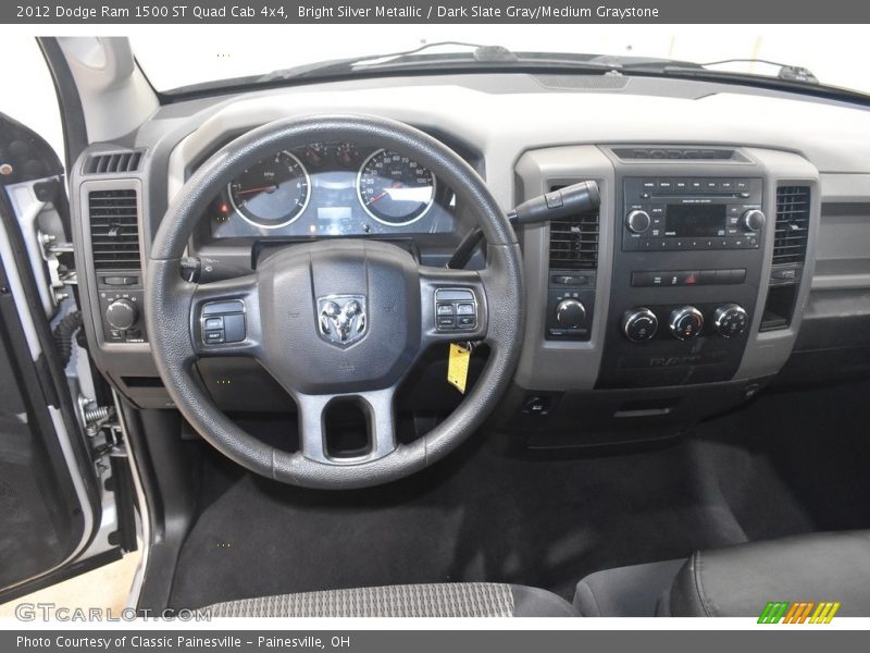 Bright Silver Metallic / Dark Slate Gray/Medium Graystone 2012 Dodge Ram 1500 ST Quad Cab 4x4