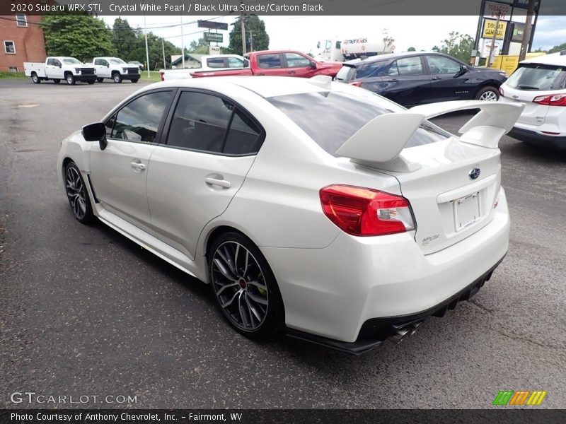 Crystal White Pearl / Black Ultra Suede/Carbon Black 2020 Subaru WRX STI