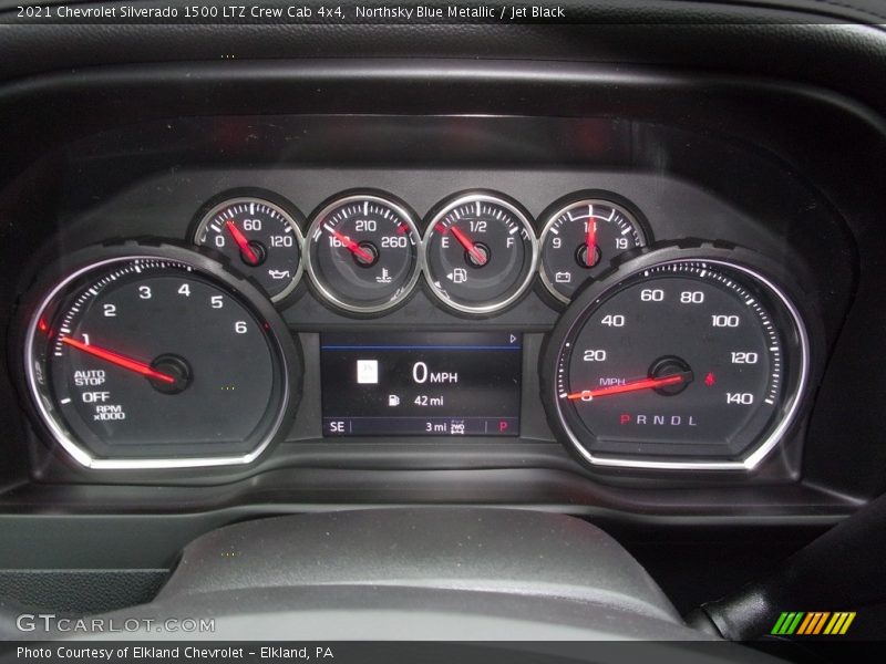 Northsky Blue Metallic / Jet Black 2021 Chevrolet Silverado 1500 LTZ Crew Cab 4x4