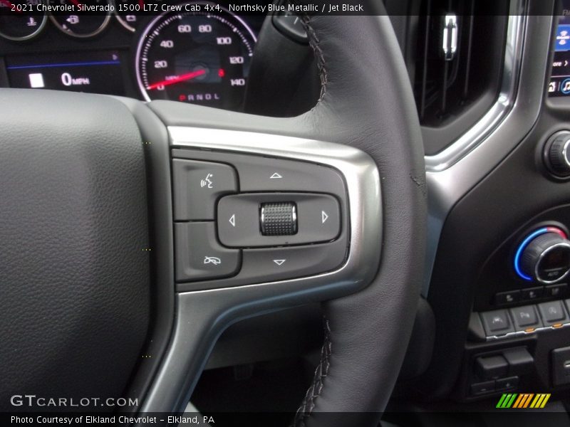 Northsky Blue Metallic / Jet Black 2021 Chevrolet Silverado 1500 LTZ Crew Cab 4x4