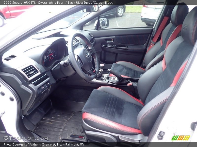 Crystal White Pearl / Black Ultra Suede/Carbon Black 2020 Subaru WRX STI