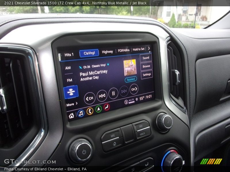 Northsky Blue Metallic / Jet Black 2021 Chevrolet Silverado 1500 LTZ Crew Cab 4x4