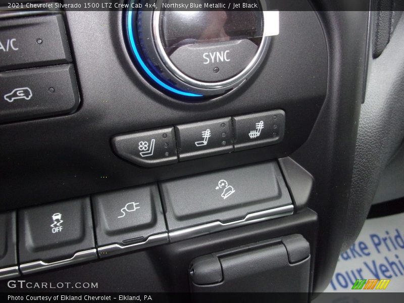 Northsky Blue Metallic / Jet Black 2021 Chevrolet Silverado 1500 LTZ Crew Cab 4x4