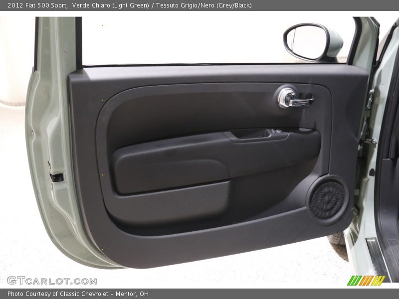 Verde Chiaro (Light Green) / Tessuto Grigio/Nero (Grey/Black) 2012 Fiat 500 Sport