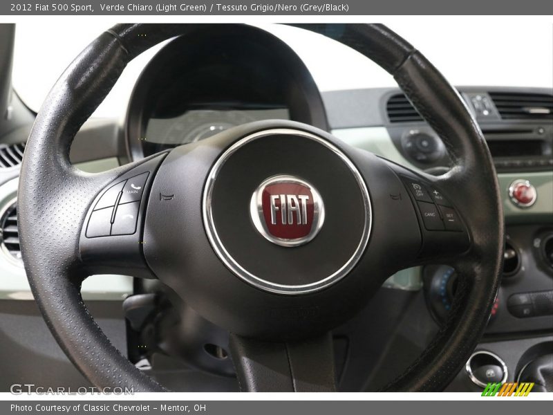 Verde Chiaro (Light Green) / Tessuto Grigio/Nero (Grey/Black) 2012 Fiat 500 Sport