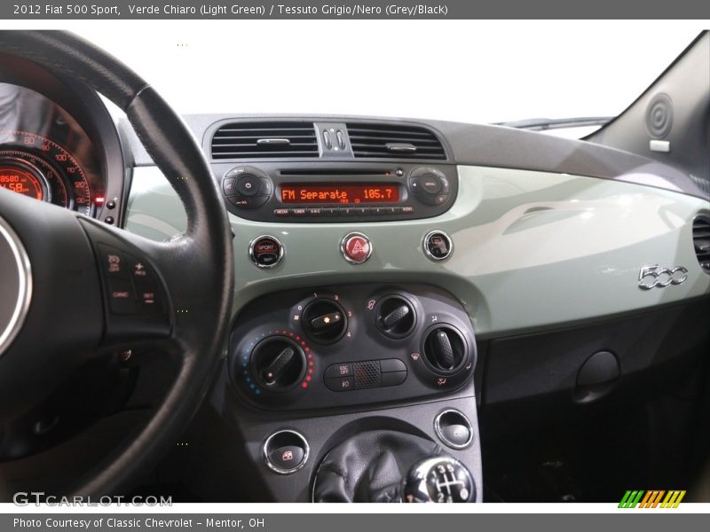 Verde Chiaro (Light Green) / Tessuto Grigio/Nero (Grey/Black) 2012 Fiat 500 Sport