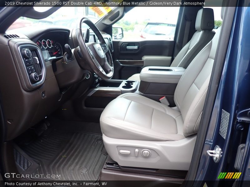 Northsky Blue Metallic / Gideon/Very Dark Atmosphere 2019 Chevrolet Silverado 1500 RST Double Cab 4WD