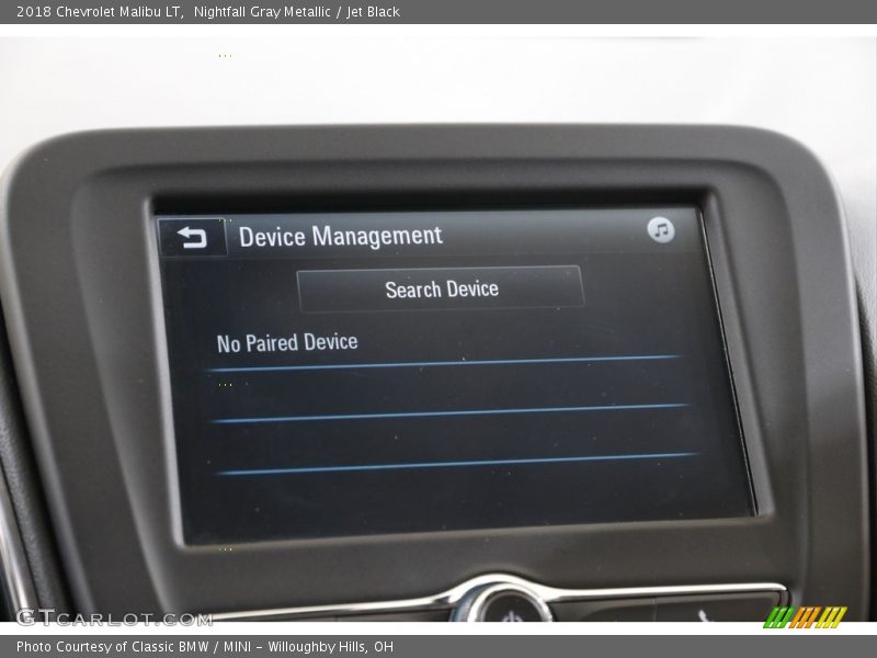 Nightfall Gray Metallic / Jet Black 2018 Chevrolet Malibu LT