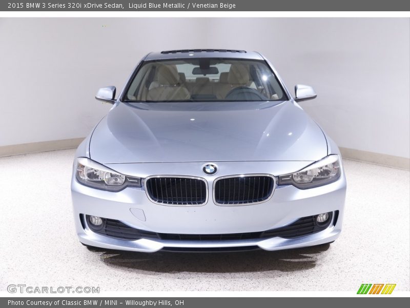 Liquid Blue Metallic / Venetian Beige 2015 BMW 3 Series 320i xDrive Sedan