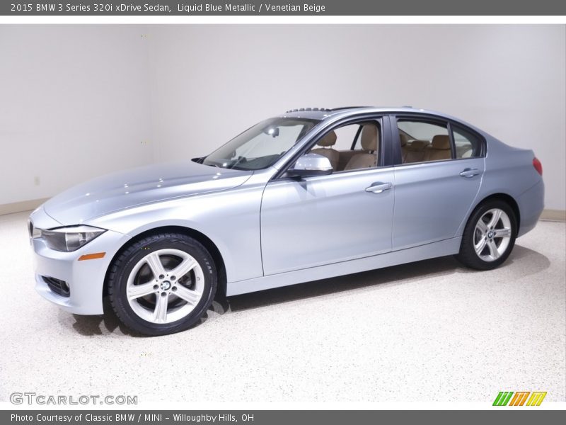 Liquid Blue Metallic / Venetian Beige 2015 BMW 3 Series 320i xDrive Sedan