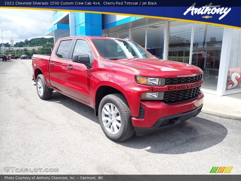 Cherry Red Tintcoat / Jet Black 2021 Chevrolet Silverado 1500 Custom Crew Cab 4x4