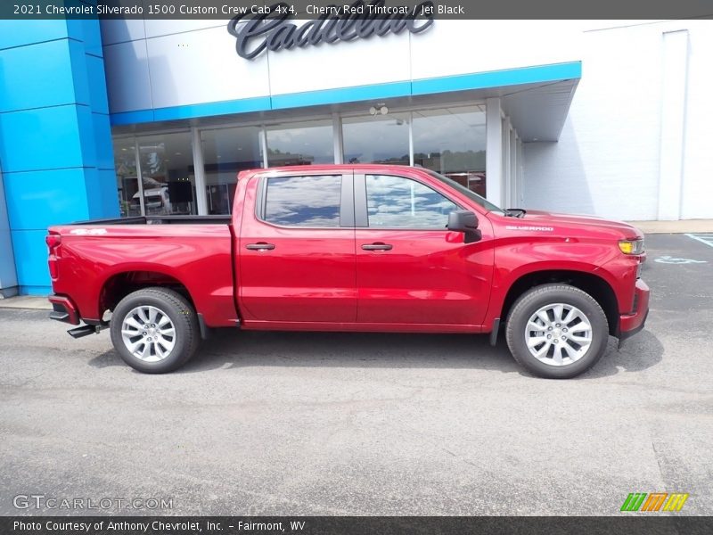 Cherry Red Tintcoat / Jet Black 2021 Chevrolet Silverado 1500 Custom Crew Cab 4x4