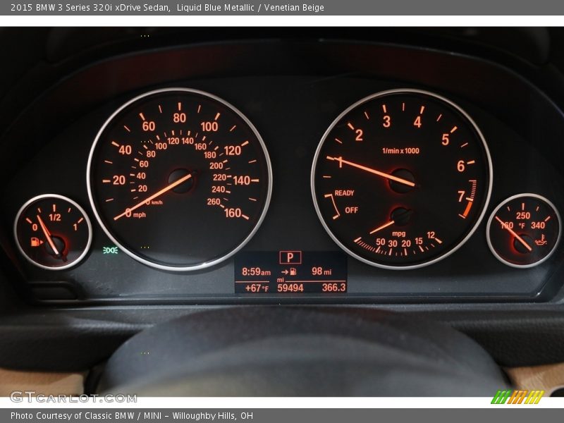 Liquid Blue Metallic / Venetian Beige 2015 BMW 3 Series 320i xDrive Sedan