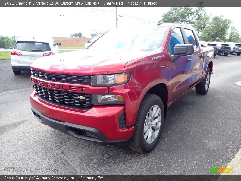 Cherry Red Tintcoat / Jet Black 2021 Chevrolet Silverado 1500 Custom Crew Cab 4x4