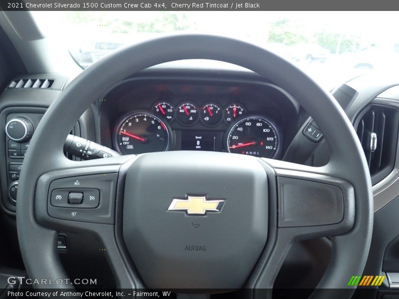 Cherry Red Tintcoat / Jet Black 2021 Chevrolet Silverado 1500 Custom Crew Cab 4x4