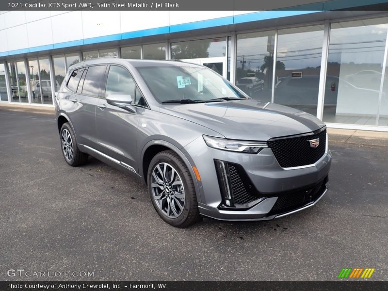 Satin Steel Metallic / Jet Black 2021 Cadillac XT6 Sport AWD