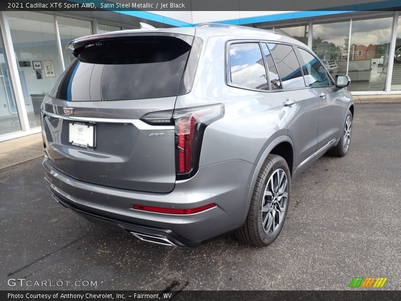 Satin Steel Metallic / Jet Black 2021 Cadillac XT6 Sport AWD