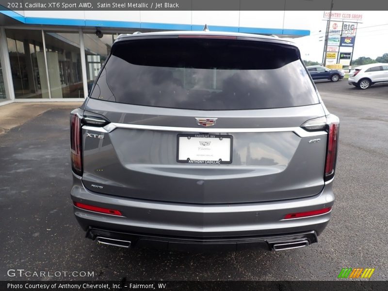 Satin Steel Metallic / Jet Black 2021 Cadillac XT6 Sport AWD