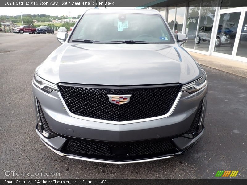 Satin Steel Metallic / Jet Black 2021 Cadillac XT6 Sport AWD
