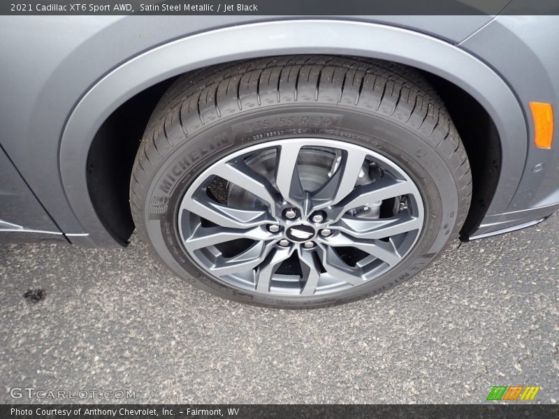 Satin Steel Metallic / Jet Black 2021 Cadillac XT6 Sport AWD