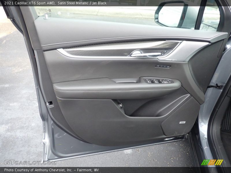 Satin Steel Metallic / Jet Black 2021 Cadillac XT6 Sport AWD