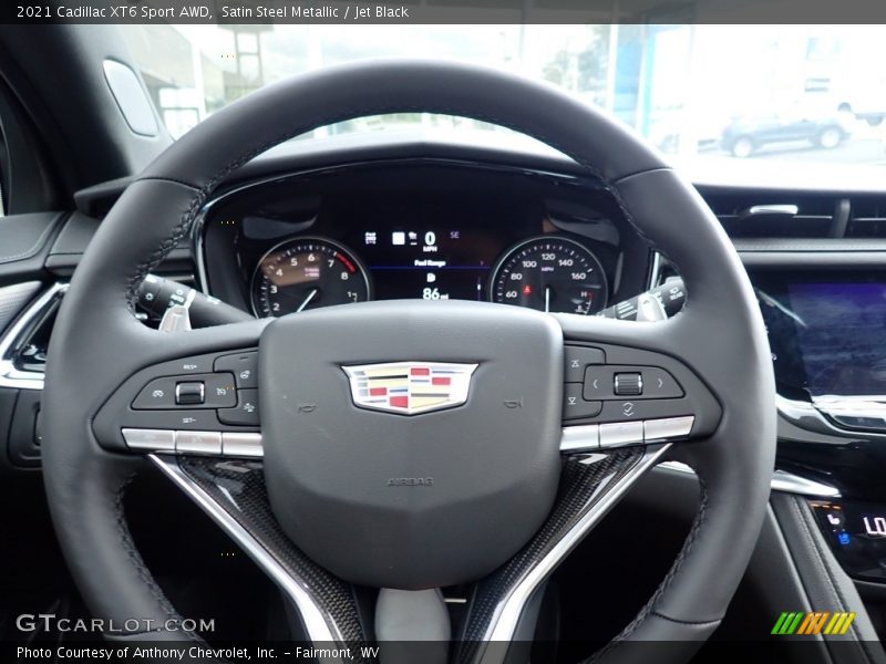 Satin Steel Metallic / Jet Black 2021 Cadillac XT6 Sport AWD
