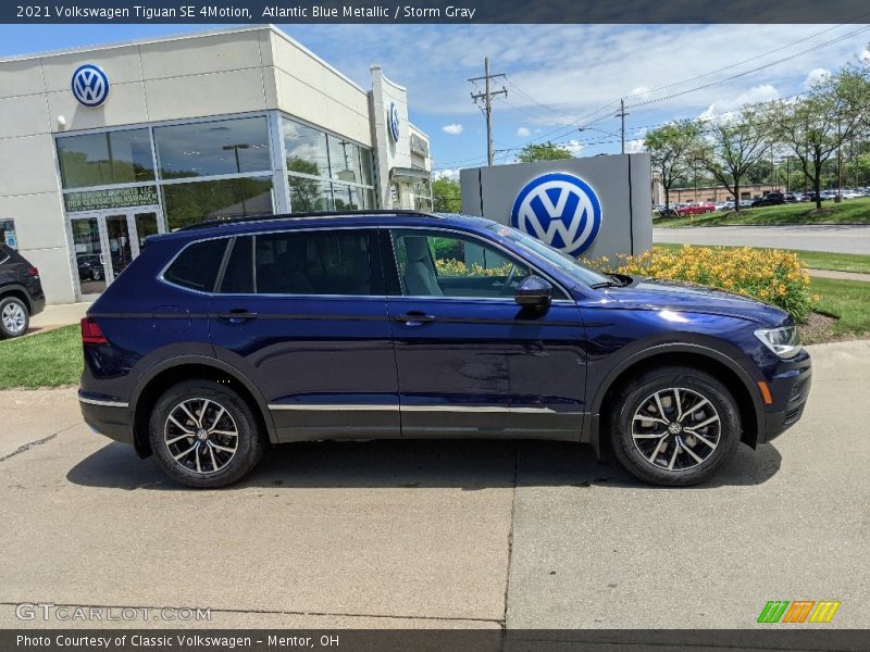 Atlantic Blue Metallic / Storm Gray 2021 Volkswagen Tiguan SE 4Motion