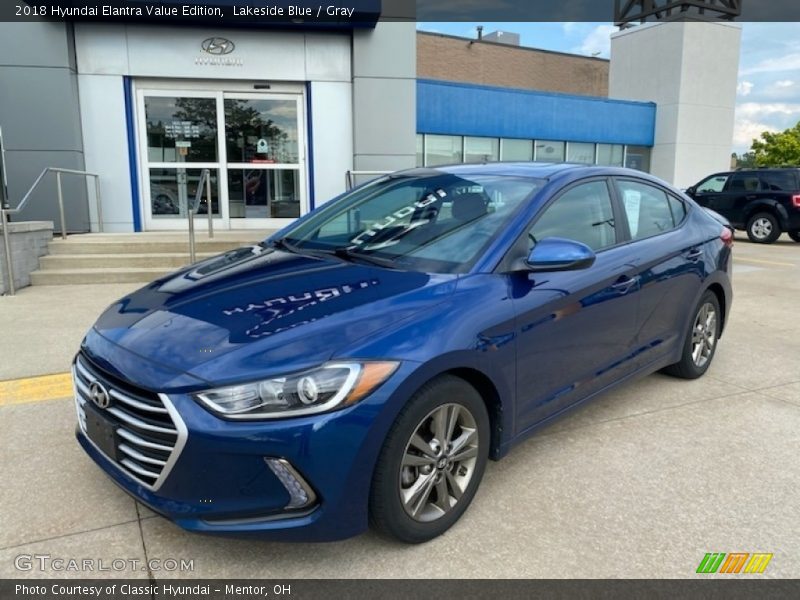 Lakeside Blue / Gray 2018 Hyundai Elantra Value Edition
