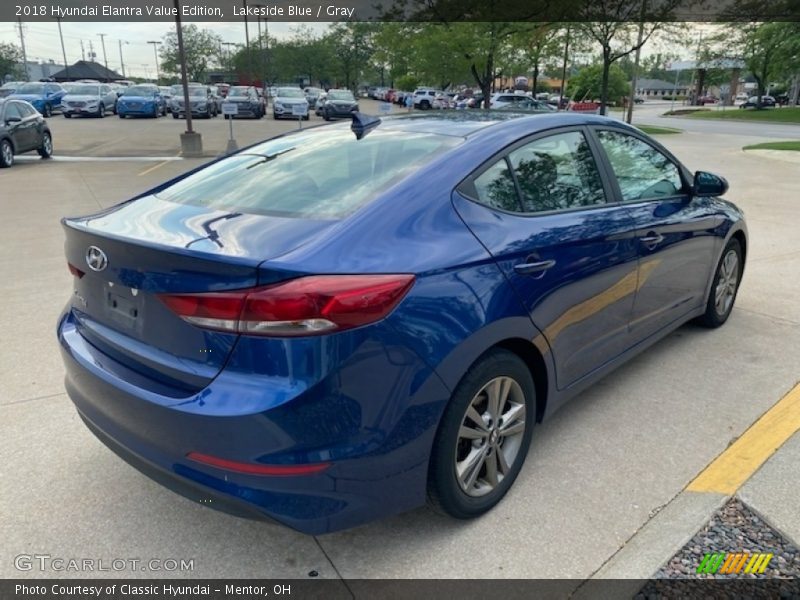 Lakeside Blue / Gray 2018 Hyundai Elantra Value Edition