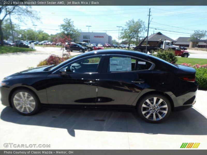 Jet Black Mica / Black 2021 Mazda Mazda3 Select Sedan AWD