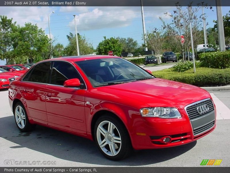Brilliant Red / Ebony 2007 Audi A4 2.0T Sedan