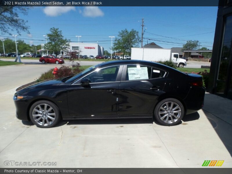 Jet Black Mica / Black 2021 Mazda Mazda3 Select Sedan