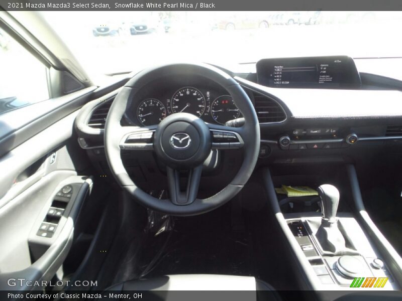 Snowflake White Pearl Mica / Black 2021 Mazda Mazda3 Select Sedan