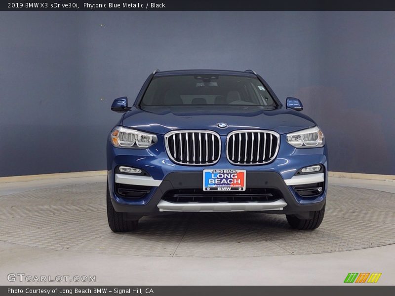 Phytonic Blue Metallic / Black 2019 BMW X3 sDrive30i