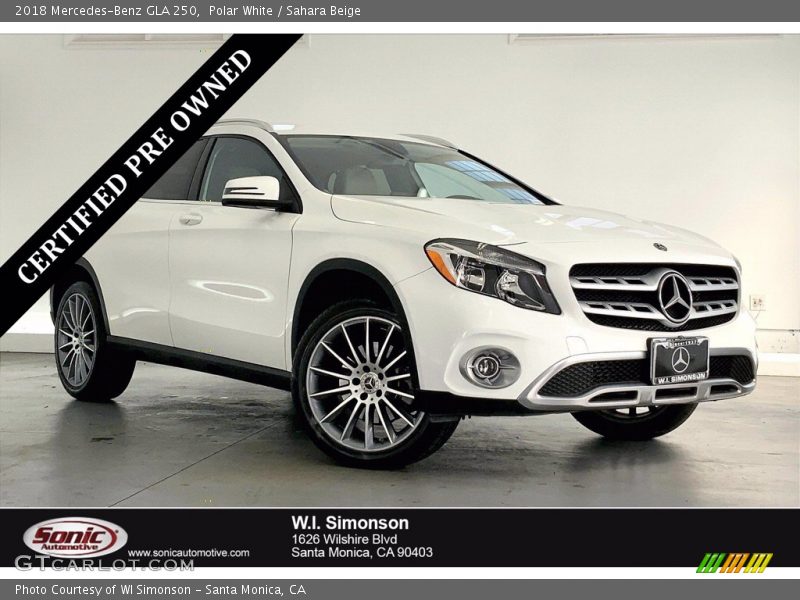 Polar White / Sahara Beige 2018 Mercedes-Benz GLA 250