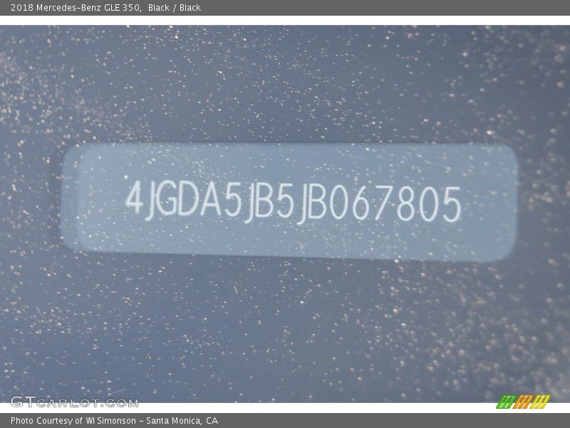 Black / Black 2018 Mercedes-Benz GLE 350