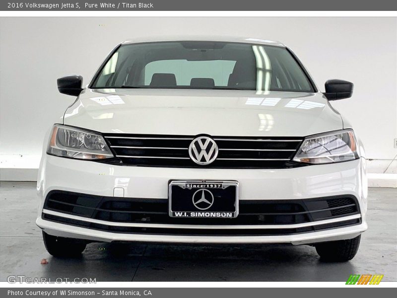 Pure White / Titan Black 2016 Volkswagen Jetta S