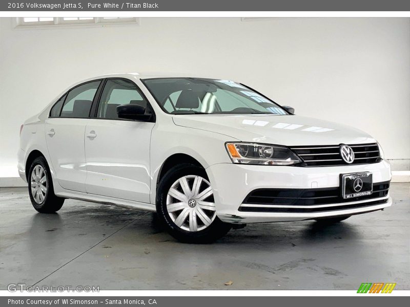 Pure White / Titan Black 2016 Volkswagen Jetta S