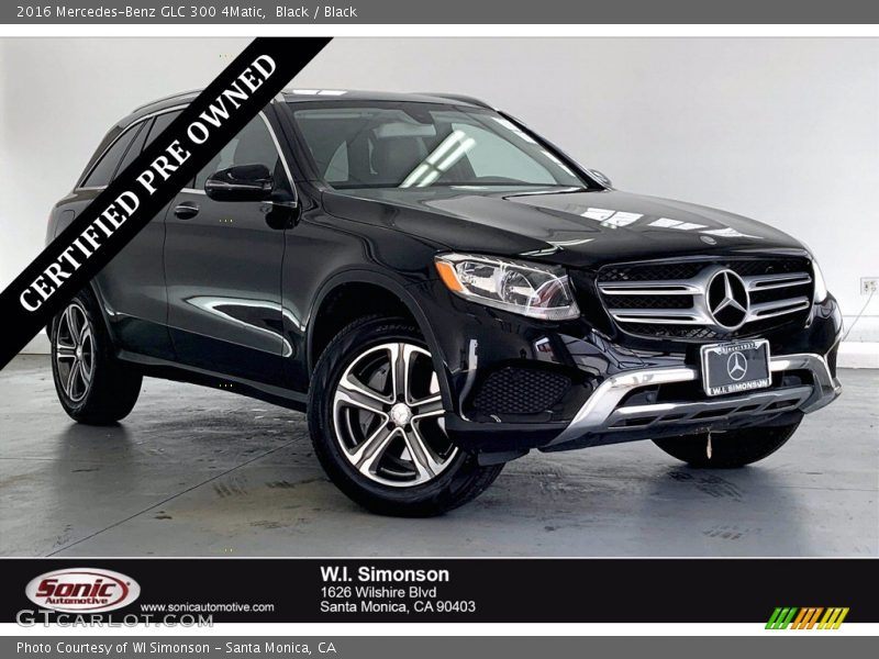 Black / Black 2016 Mercedes-Benz GLC 300 4Matic
