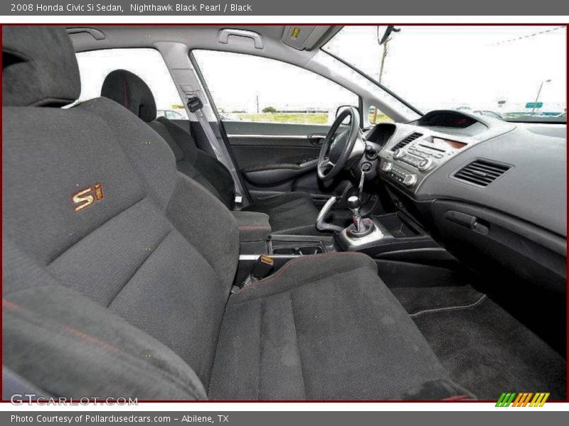 Nighthawk Black Pearl / Black 2008 Honda Civic Si Sedan