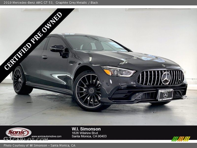 Graphite Grey Metallic / Black 2019 Mercedes-Benz AMG GT 53